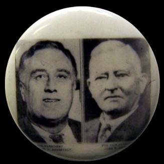 Roosevelt and Garner Campaign Button, 1932
