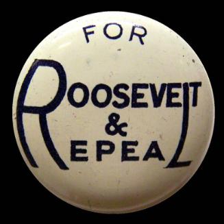 Roosevelt Campaign Button, 1932