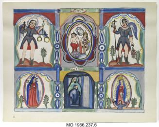 Portfolio of Spanish Colonial Design, Plate 6: Chapel Altarpiece, Santa Cruz