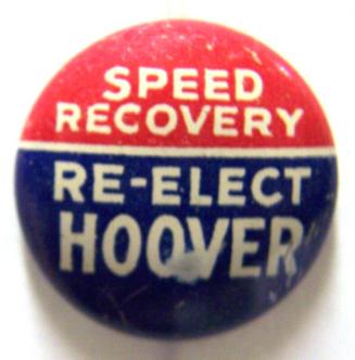 Hoover Campaign Button, 1932