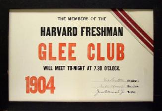 Harvard College Glee Club Poster