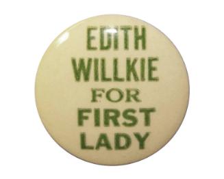Willkie Campaign Button, 1940
