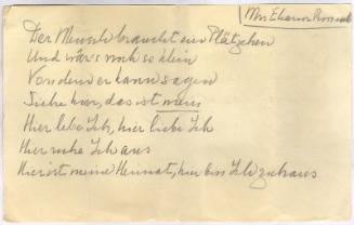 Untitled German Poem