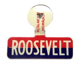 Roosevelt Campaign Lapel Tab, 1940