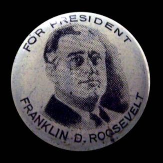 Roosevelt Campaign Button, 1932