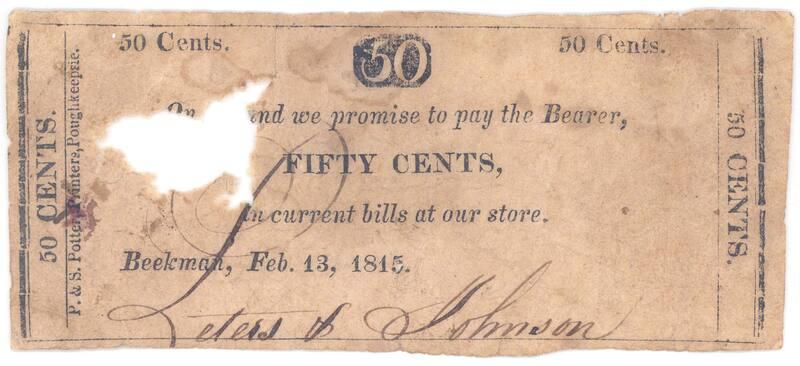 American 50 Cent Promissory Note