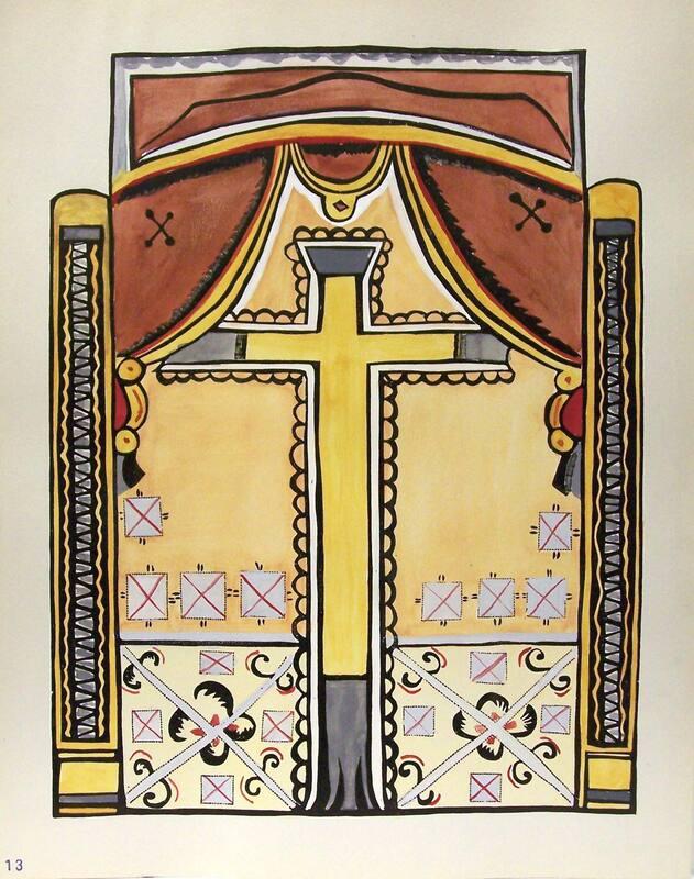 Portfolio of Spanish Colonial Design, Plate 13: Design with Cross, Chimayo