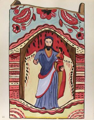 Portfolio of Spanish Colonial Design, Plate 35: St. Joseph in Wooden Niche