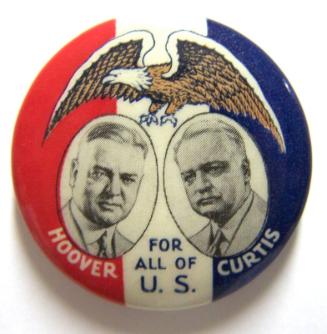 Hoover and Curtis Campaign Button, 1932