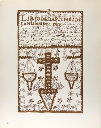 Portfolio of Spanish Colonial Design, Plate 2: Jemez Book of Baptisms