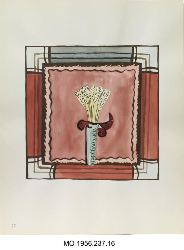 Portfolio of Spanish Colonial Design, Plate 16: Wheat Sheaf, altar panel