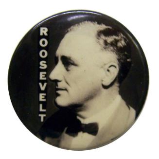 Roosevelt Campaign Button, 1932