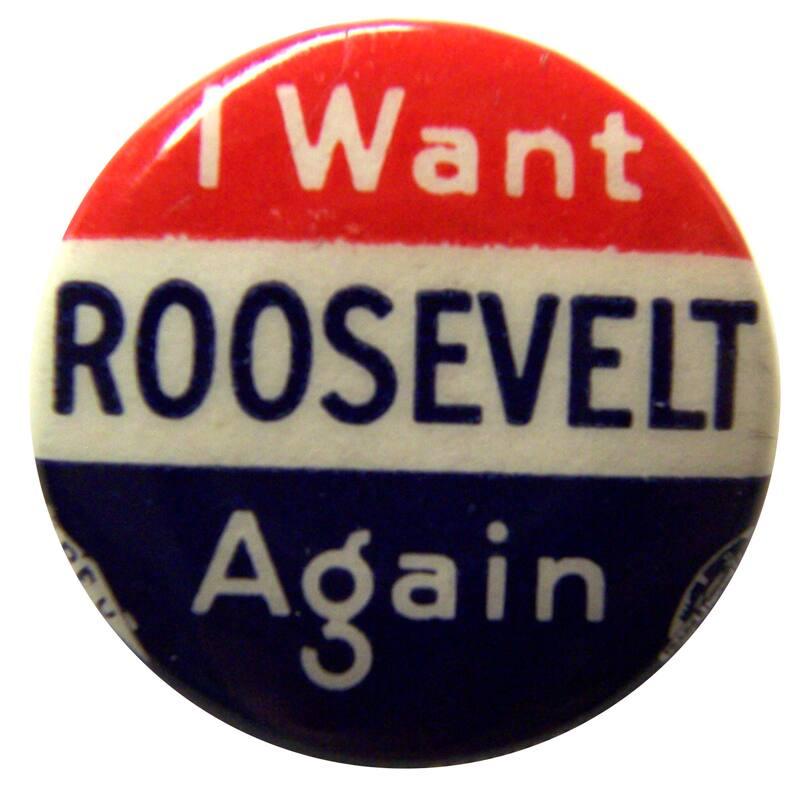 Roosevelt Campaign Button, 1936