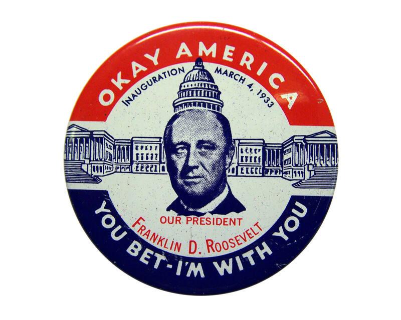 Franklin Roosevelt First Inauguration Commemorative Button