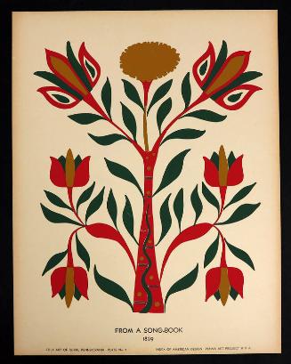 Folk Art of Rural Pennsylvania, Plate 7: From a Song-Book, 1829