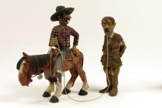 Cowboy and Adolf Hitler Sculpture