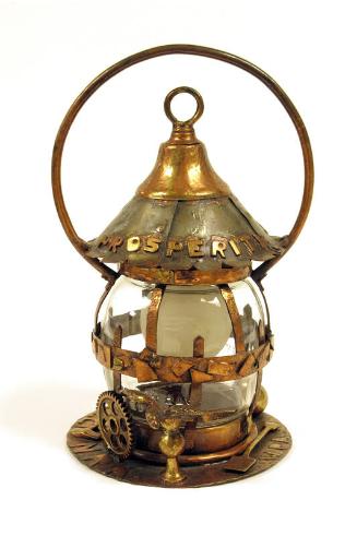 Scrap Metal Lamp