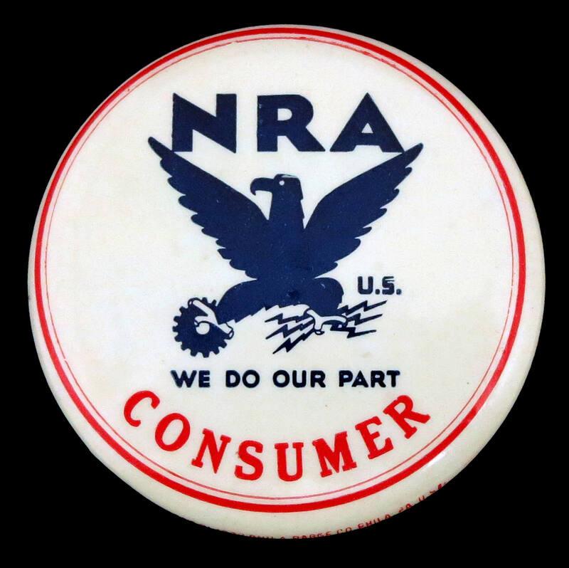 National Recovery Administration (NRA) Consumer Button