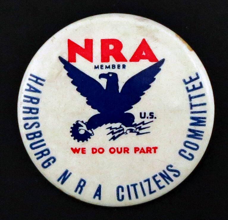 National Recovery Administration (NRA) Member Button
