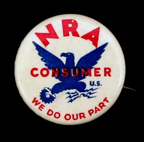 National Recovery Administration (NRA) Consumer Button