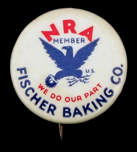 National Recovery Administration (NRA) Member Button