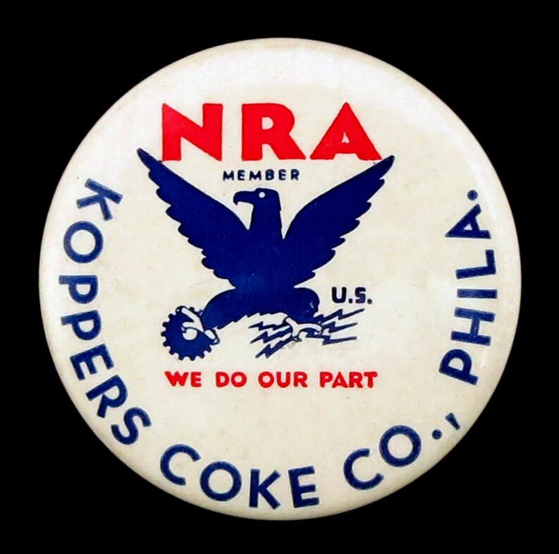 National Recovery Administration (NRA) Member Button