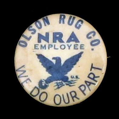 National Recovery Administration (NRA) Employee Button