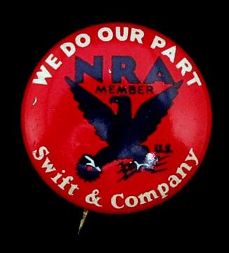 National Recovery Administration (NRA) Member Button