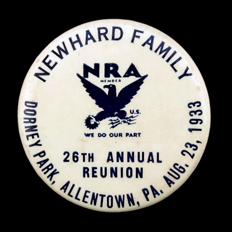 National Recovery Administration (NRA) Member Button