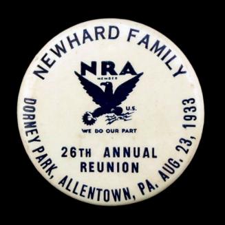 National Recovery Administration (NRA) Member Button
