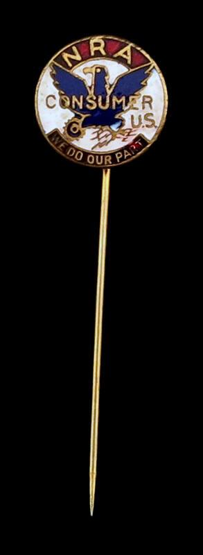 National Recovery Administration (NRA) Consumer Stickpin