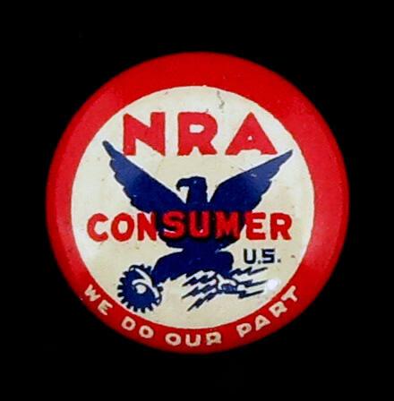 National Recovery Administration (NRA) Consumer Button