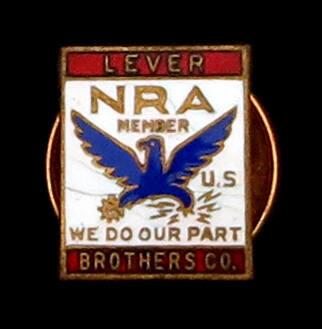 National Recovery Administration (NRA) Member Lapel Stud