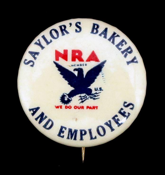 National Recovery Administration (NRA) Member Button