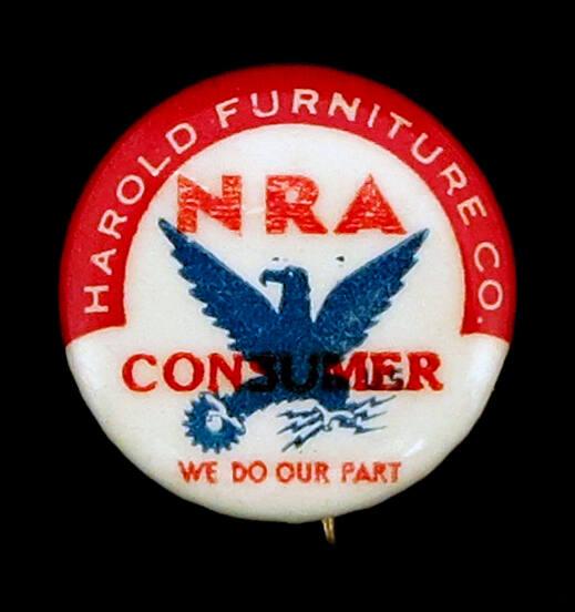 National Recovery Administration (NRA) Consumer Button