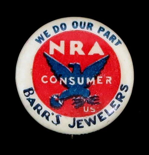 National Recovery Administration (NRA) Consumer Button