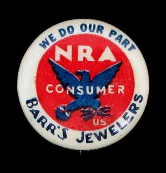 National Recovery Administration (NRA) Consumer Button