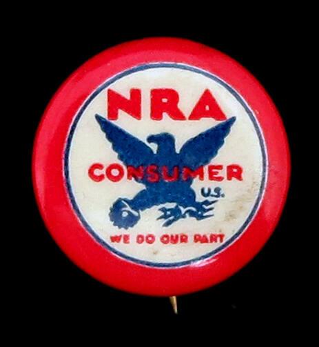 National Recovery Administration (NRA) Consumer Button
