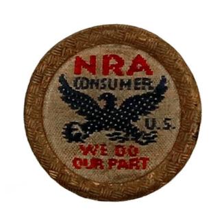 National Recovery Administration (NRA) Consumer Button