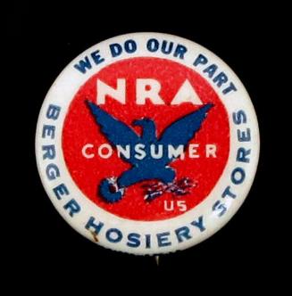 National Recovery Administration (NRA) Consumer Button