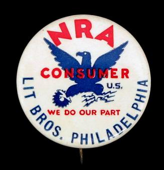 National Recovery Administration (NRA) Consumer Button