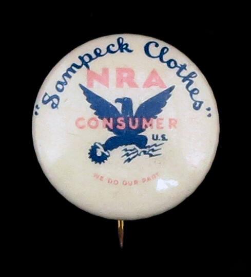 National Recovery Administration (NRA) Consumer Button