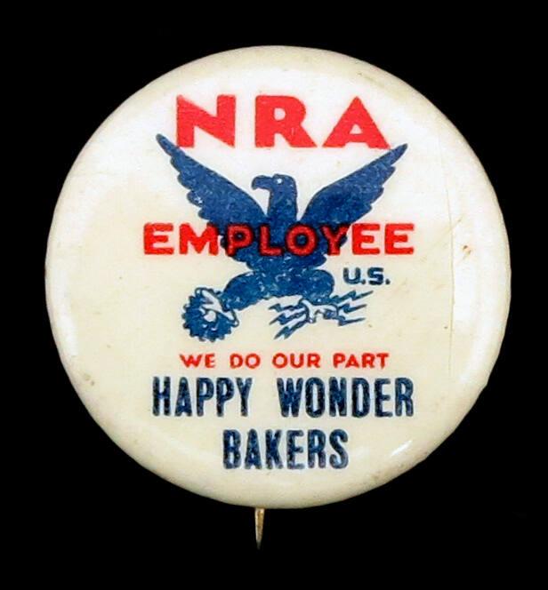 National Recovery Administration (NRA) Employee Button