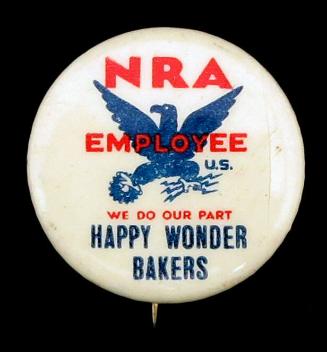 National Recovery Administration (NRA) Employee Button