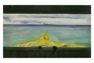 Painting of a View from a German Coastal Battery