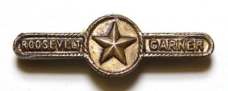Roosevelt and Garner Campaign Pin, 1932