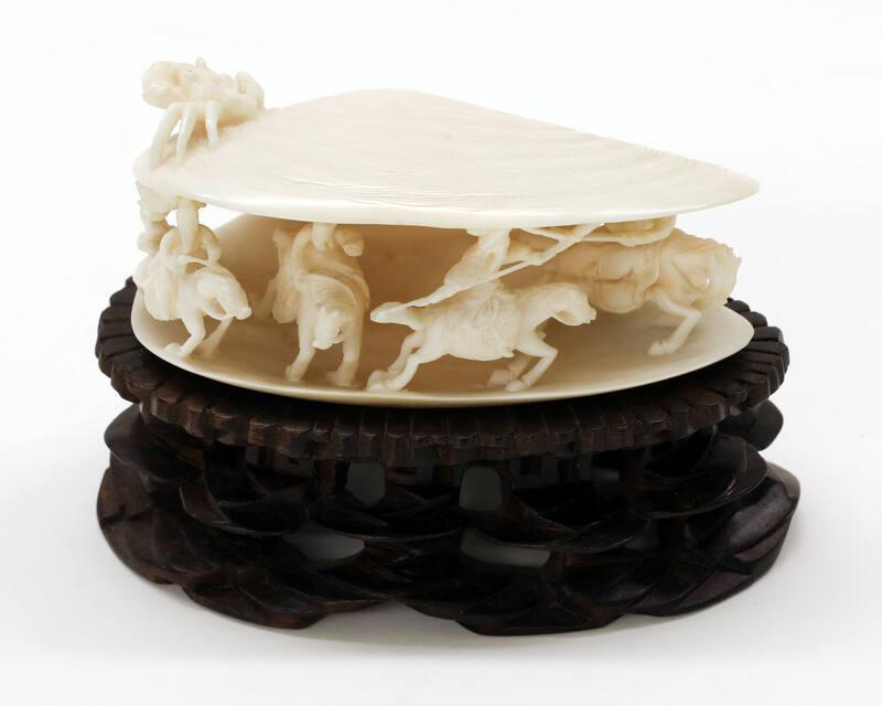Ivory Clam Shell Carving