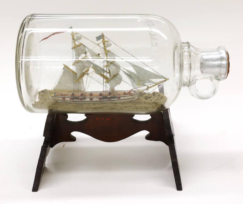 Brig Ship in a Bottle