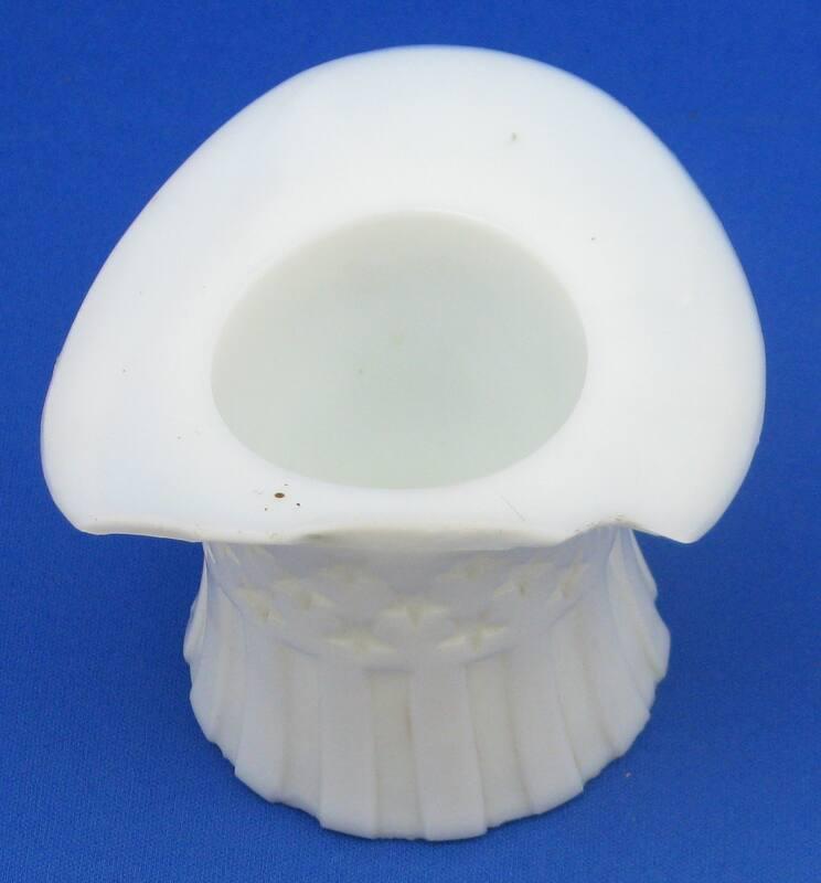 Uncle Sam Hat Milk Glass Novelty Piece
