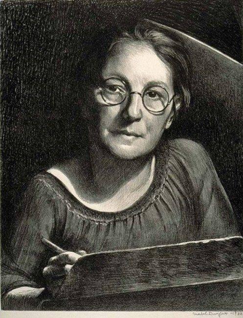 Mabel Dwight, self-portrait, 1932. Unrestricted. Image courtesy of Wikipedia Creative Commons.